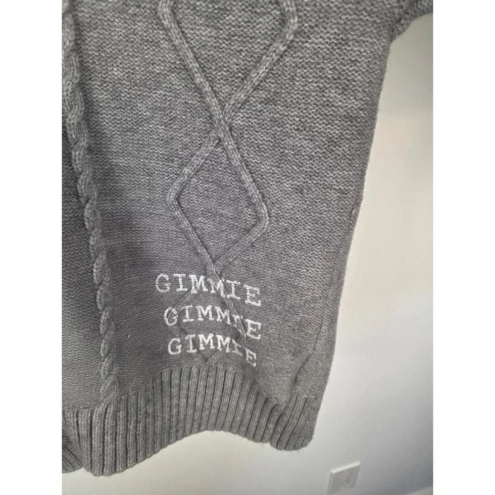 13DE MARZO Looney Tunes Daffy Duck Grey‎ Knit Hooded Cardigan Sweater Mens Med - Picture 4 of 12